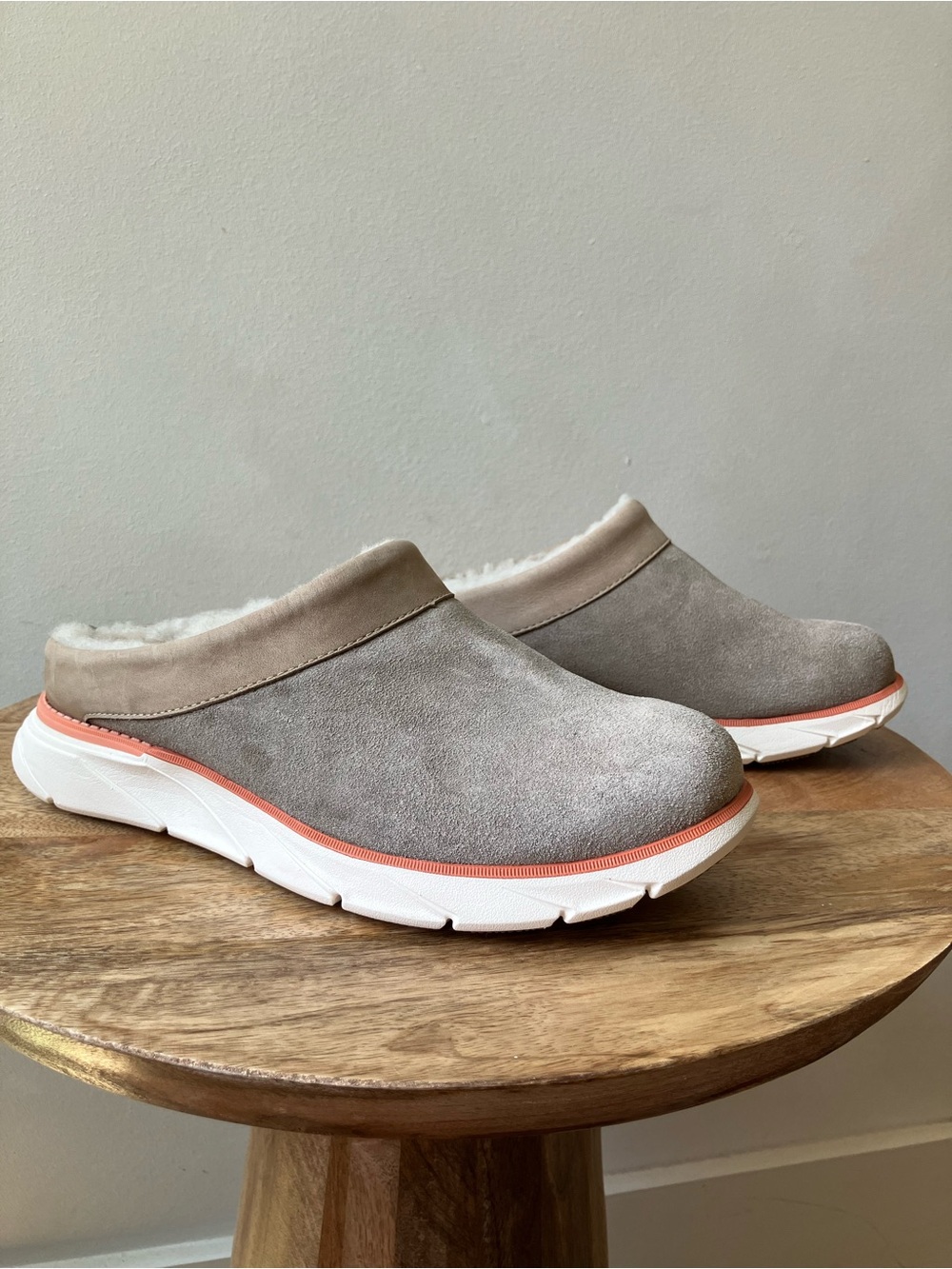 L.L. Bean | Women's Suede Leather Slip On Kennebec Wool Shearling Clogs
